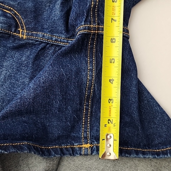 Love Culture Distressed Denim High Waist Dark Denim Blue Jean Shorts Size 11 - Picture 12 of 13